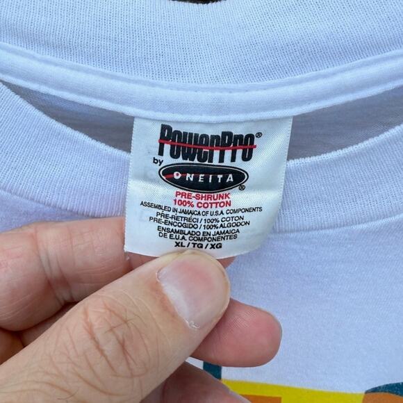 Indianapolis Cyclist Vintage 90s Nite Ride Indy Moon Bike White Shirt Mens Sz XL - Picture 3 of 7